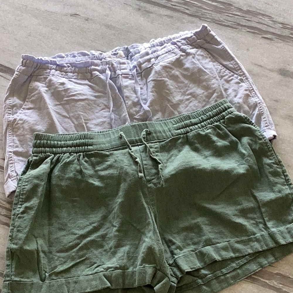 Old Navy Athletic Green and Blue linen Shorts